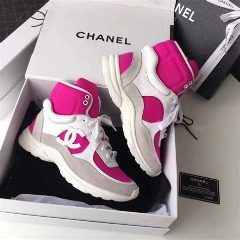 chanel shoes sneakers 2017|Chanel high top sneakers.